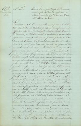 "Ácerca da representação da Camara municipal de Cintra, pedindo a transferencia da Vila da 3...