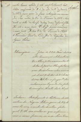 " [Officio de informação e parecer em virtude de Portaria] de 22 de Fevereiro de 1841 sobre ...