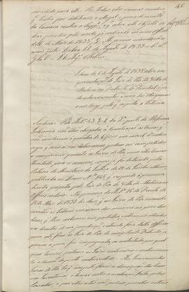 "Idem de 6 de Agosto de 1838 sobre a representação do Juiz de Paz da Villa de Machico no Des...