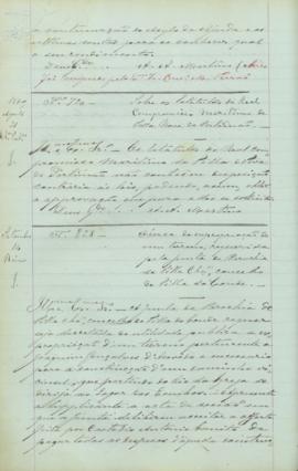 "Ácerca da expropriação de um terreno, requerida pela Junta de Parochia de Villa Chã, concel...