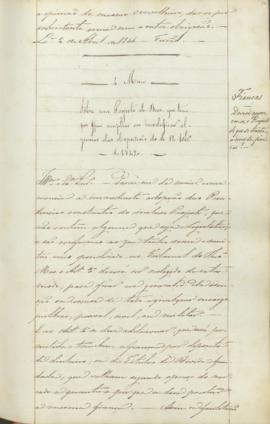 "Sôbre um Projecto de Decreto que tem por fim ampliar ou modificar algumas das disposições d...