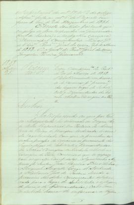 "Em cumprimento da Portaria de 20 de Março de 1858. Relativamente ao processo de concursos p...