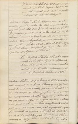 "Idem de 15 de Abril de 1837 sobre o requerimento do Conselheiro Agostinho Albano da Silveir...