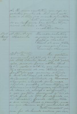 "Processo relativo a uma concessão feita a Charles Wack de um terreno marginal em Lourenço M...