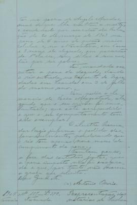 "Representação dos notários de Lisboa em relação ao modo de calcular a contribuição de regis...