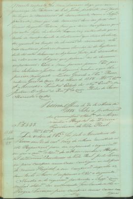 "Officio de 20 de Maio de 1856. Sobre se a pretenção da Comissão Administrativa da Mizericor...