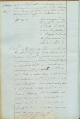 "Em cumprimento da Portaria do Ministerio das Obras Publicas de 13 de Março 1854 acerca da p...