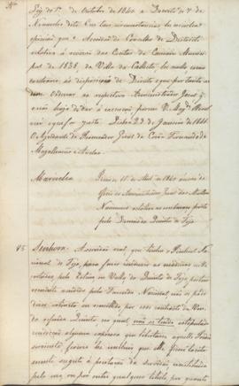 "Idem de 11 de Abril de 1840 ácerca de officio do Administrador Geral das Mattas Nacionaes r...