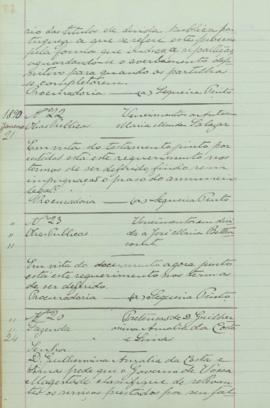 "Pretensão de D. Guilhermina Amália da Costa e Simas"