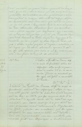 "O Visconde de Ponte da Barca, chefe de seção da fiscalização externa das alfandegas alega q...