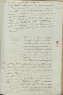 "Idem em virtude do officio do Ministerio do Reino de 23 de Outubro de 1845, á cerca de pode...