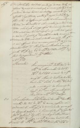 "[Parecer] em cumprimento da Portaria do Ministerio da Marinha de 26 de Setembro de 1846 áce...