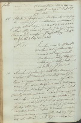 "Em observancia do officio do Ministerio do Reino de 8 de Julho de 1845 à cerca do requerime...