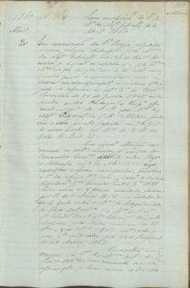 "Em cumprimento de Portaria do Ministerio dos Negocios Estrangeiros de 4 de Abril de 1860"