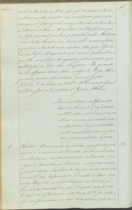 "Idem em virtude do Officio do Ministerio do Reino de 17 de Janeiro de 1843, sobre a conveni...