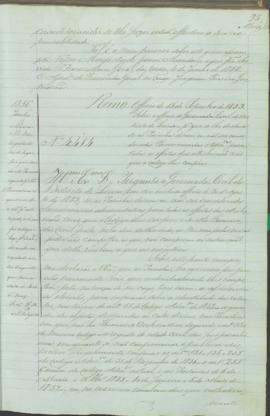 "Officio de 15 de Setembro de 1853. Sobre o officio do Governador Civil do Districto de Leir...