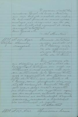 "Ofício com o breve do Papa Leão XIII relativo à abstinência da carne aos sábados e dias de ...