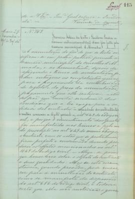 "Francisco Antonio da Costa e Theotonio Pereira reclamam contra a arrematação de um fôro fei...