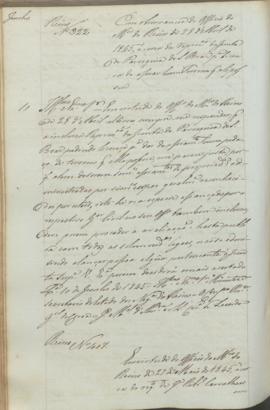 "Em virtude do officio co Ministerio do Reino de 27 de Maio de 1845, ácerca do requerimento ...