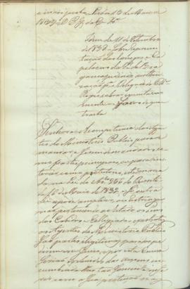 "Idem de 11 de Setembro de 1838 - sobre representação dos Conegos e Capelaens da Sé de Braga...