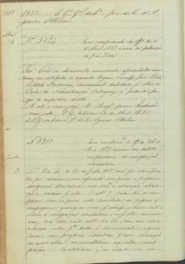 "Em cumprimento do officio de 20 de Maio 1857 acerca das testemunhas nos processos de emigra...