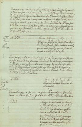 "Ácerca da pretensão do Marquez de Pombal que procedendo-se à liquidação dos prejuisos que s...