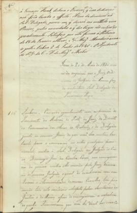 "Idem de 20 de Maio de 1840 acerca da arguição que o Juiz Ordinario do Julgado de Coura faz ...