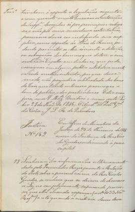 "Em Officio do Ministerio da Justiça de 25 de Fevereiro de 1845 acerca da Sentença do Reo Ca...