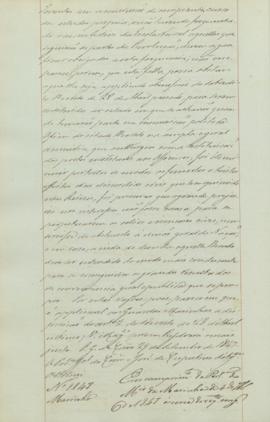 "[Parecer] em cumprimento da Portaria do Ministerio da Marinha de 4 de Setembro de 1847 ácer...