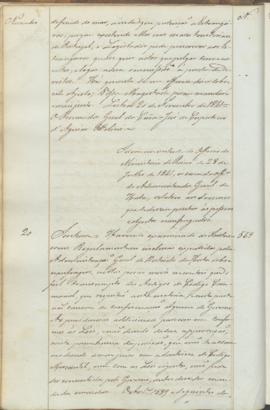 "Idem em virtude do Officio do Ministerio do Reino de 28 de Julho de 1841, á cerca do offici...