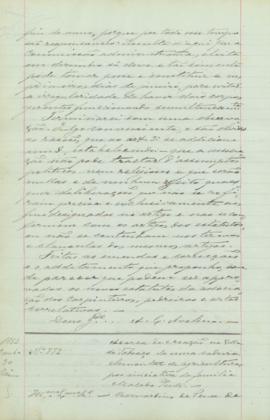 "Acerca da creação na Villa de Taboaço de uma cadeira elementar de agricultura, por iniciati...