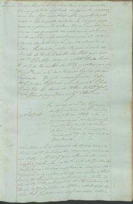 "Em cumprimento da Portaria do Ministerio do Reino de 16 de Novembro de 1849, sobre a repres...