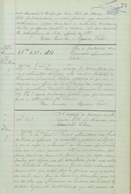 "A respeito do processo de Alexandre Hill com Francisco de Anastacio Pulido"