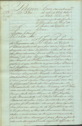 "Em cumprimento do officio de 21 de Dezembro de 1858. Sobre o Requerimento da Junta de Paroc...