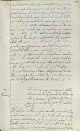 "Idem, em cumprimento de Portaria de 2 de Junho de 1840 - sobre o processo do Reo Antonio Jo...