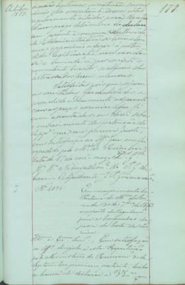 "Em cumprimento da Portaria do Ministerio do Reino de 30 de Setembro de 1852 a respeito do R...