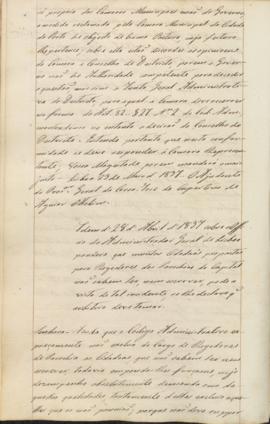 "Idem d'28 d'Abril d'1837 sobre o Officio do Administrador Geral de Lisboa pondera que muito...