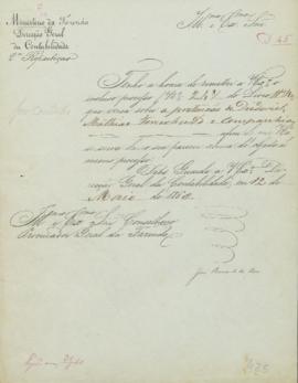 Ofício da Direção Geral de Contabilidade, remetendo o processo n.º 247 do Livro 11 R, acerca da p...