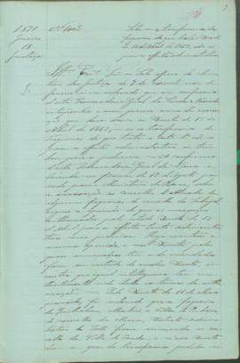 "Sobre se as transferências das freguesias, de que trata o Decreto de 15 d'Abril de 1869, sã...