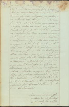 "Idem em virtude do officio do Ministerio da Justiça de 12 de Agosto de 1844, á cerca de Jos...