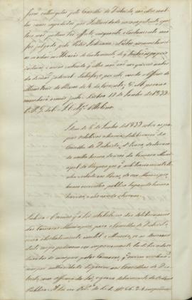 "Idem de 10 de Junho de 1839 sobre a Representação em que o Juiz de Paz da Villa do Crato, s...