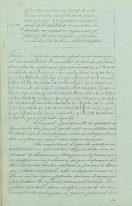 "Officio do ministerio da fazenda de 11 de março de 1874, acerca da duvida apresentada pelo ...