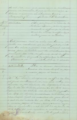 "Sobre se devem considerar-se retiradas da circulação as peças e meias peças d'ouro."