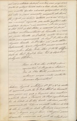 "Idem de 18 de Maio d'1837 sobre a representação do Brigadeiro Antonio Joze da Silva Pautel,...