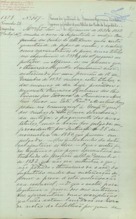 "Acerca da pretensão de Francisco Germano dos Reis Tavares, possuidor d'uns titulos da Casa ...