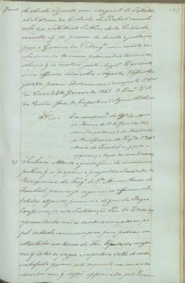 "Em cumprimento do Officio do Ministerio do Reino de 15 de Janeiro de 1851 ácerca da pertenç...