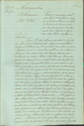 "Em cumprimento da Portaria de 22 de Março e 31 de Maio de 1857. Ácerca do Mancêbo de Côr pr...