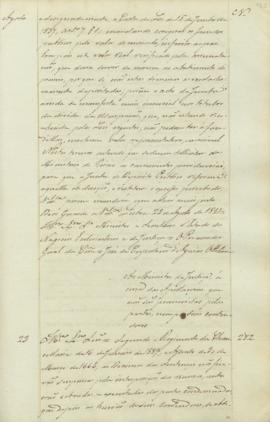 "Ao Ministro da Justiça, á cerca das Apellaçoens que não são promovidas pelas partes, nem po...