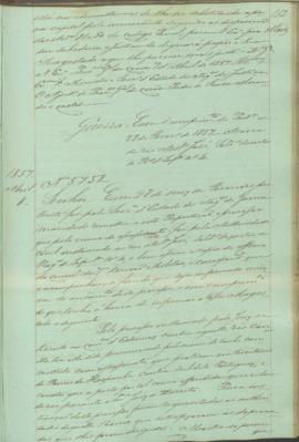 "Em cumprimento da Portaria de 28 de Fevereiro de 1857 - Aceêrca do réo Antonio José, Soldad...