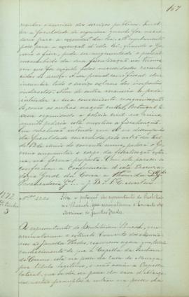 "Sobre a pertenção dos representantes do Presbiterian Lhucuch, que arremataram o Convento do...